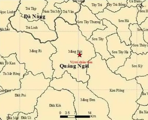 Earthquake measuring 4.5 jolts Quang Ngai province